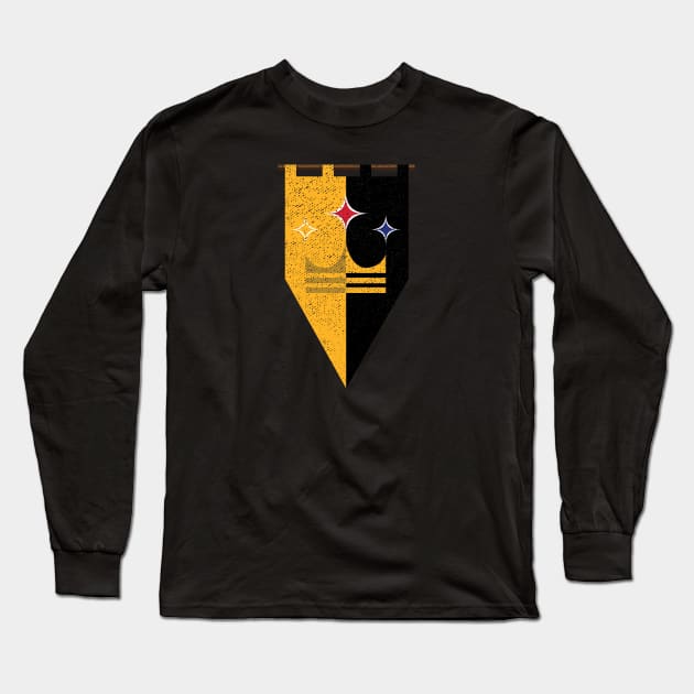 House of Pittsburgh Banner Long Sleeve T-Shirt by SteveOdesignz